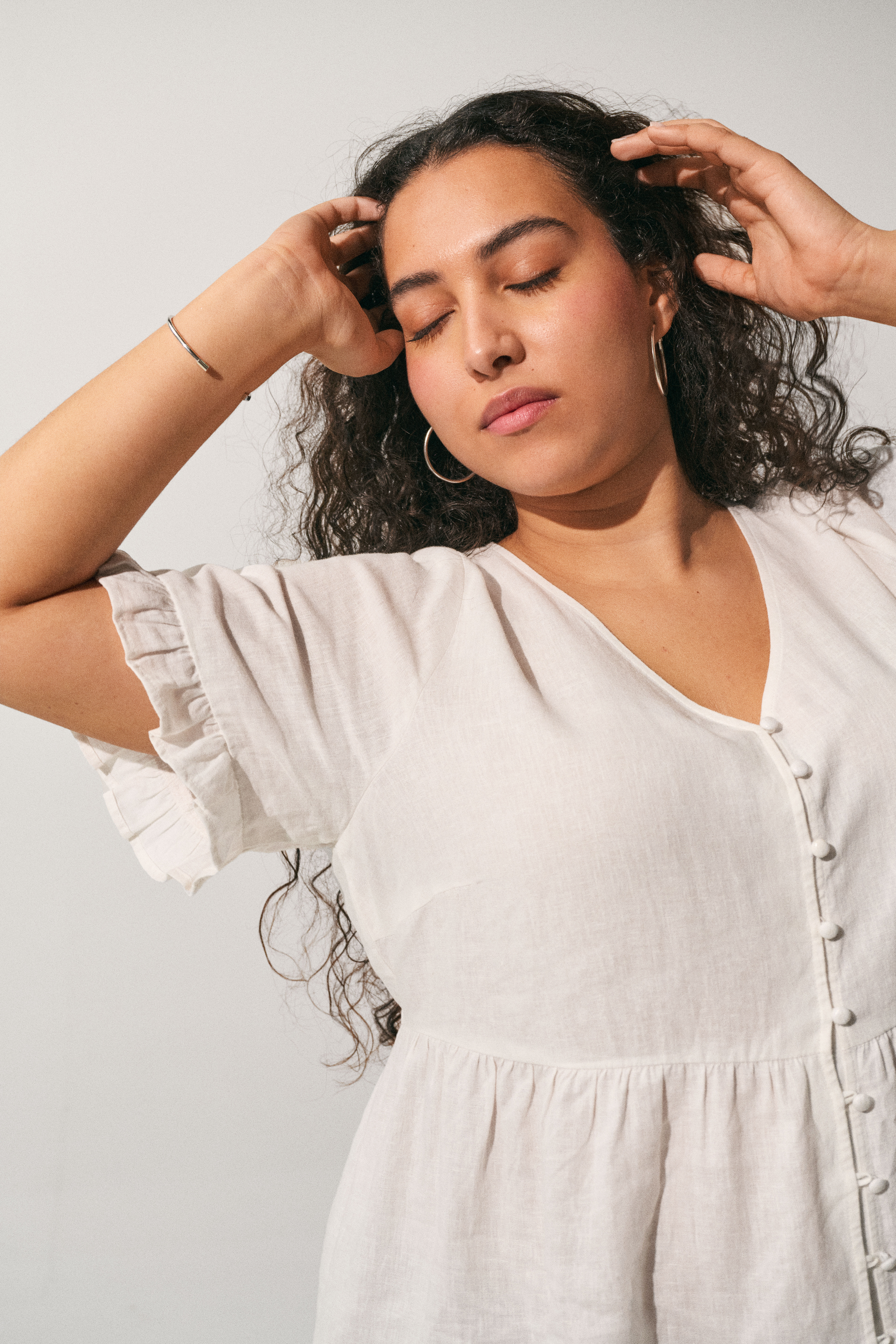 Zizzi Outfit i h&oslash;r og viskose, , Model