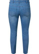 Cropped Emily jeans med broderi, Blue denim, Packshot image number 1