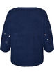 Strikbluse med hjerter og 3/4 &aelig;rmer, Bl&aring;, Packshot image number 1