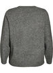 Strikbluse med glittersl&oslash;jfe, Gr&aring;, Packshot image number 1