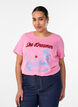 T-shirt med motiv, Lyser&oslash;d, Model image number 0