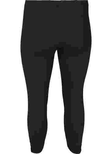 Basis 3/4 leggings med rynkedetalje , Black, Packshot image number 1