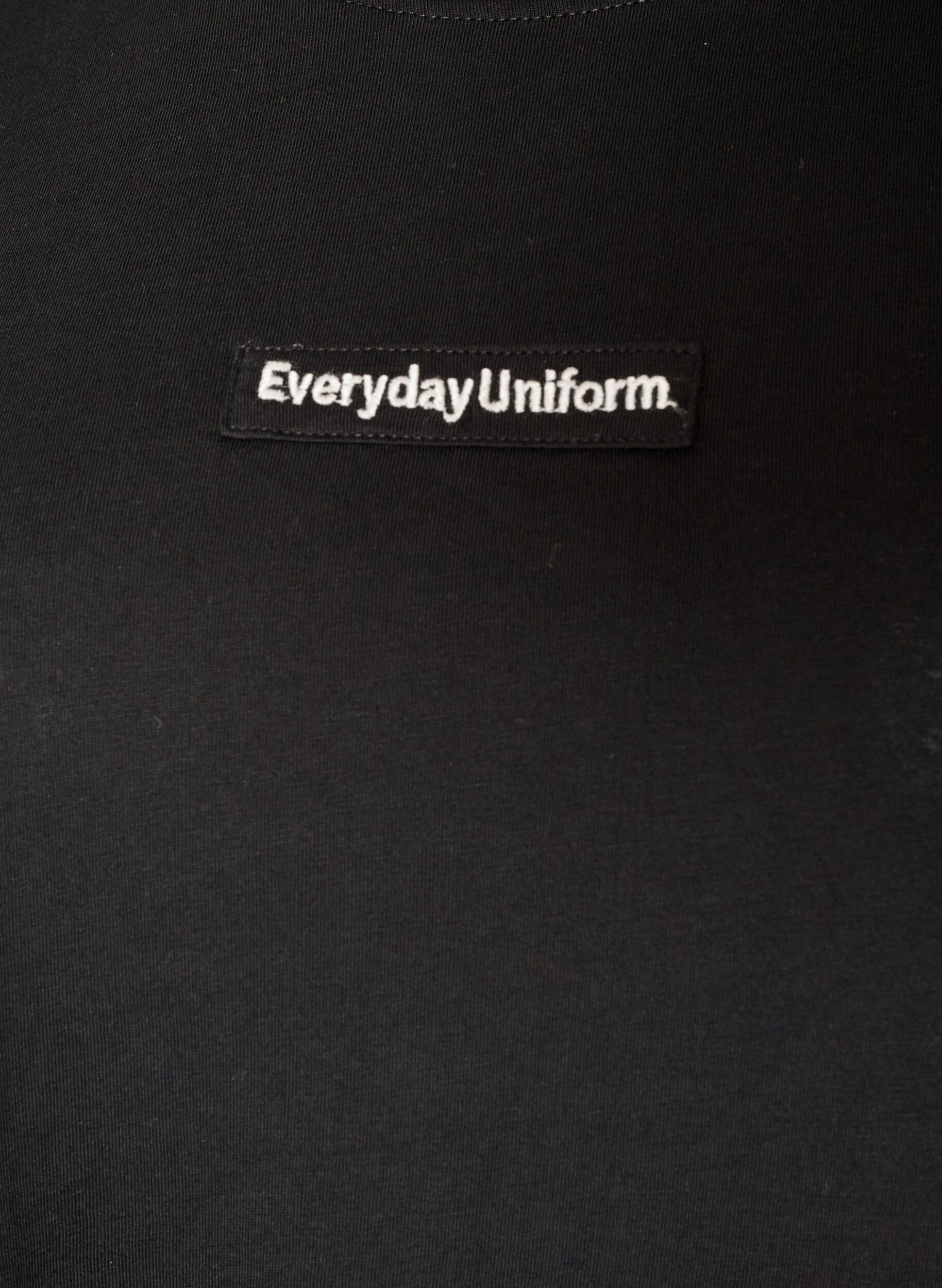 ZizziT-shirt i bomuld med tekstbadge, Sort, Packshot image number 2