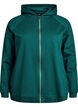 Sweat h&aelig;ttetr&oslash;je med lynl&aring;s og rygprint, Gr&oslash;n, Packshot image number 0