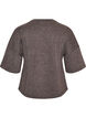 Jerseybluse med A-form og albuelange &aelig;rmer, Gr&aring;, Packshot image number 1