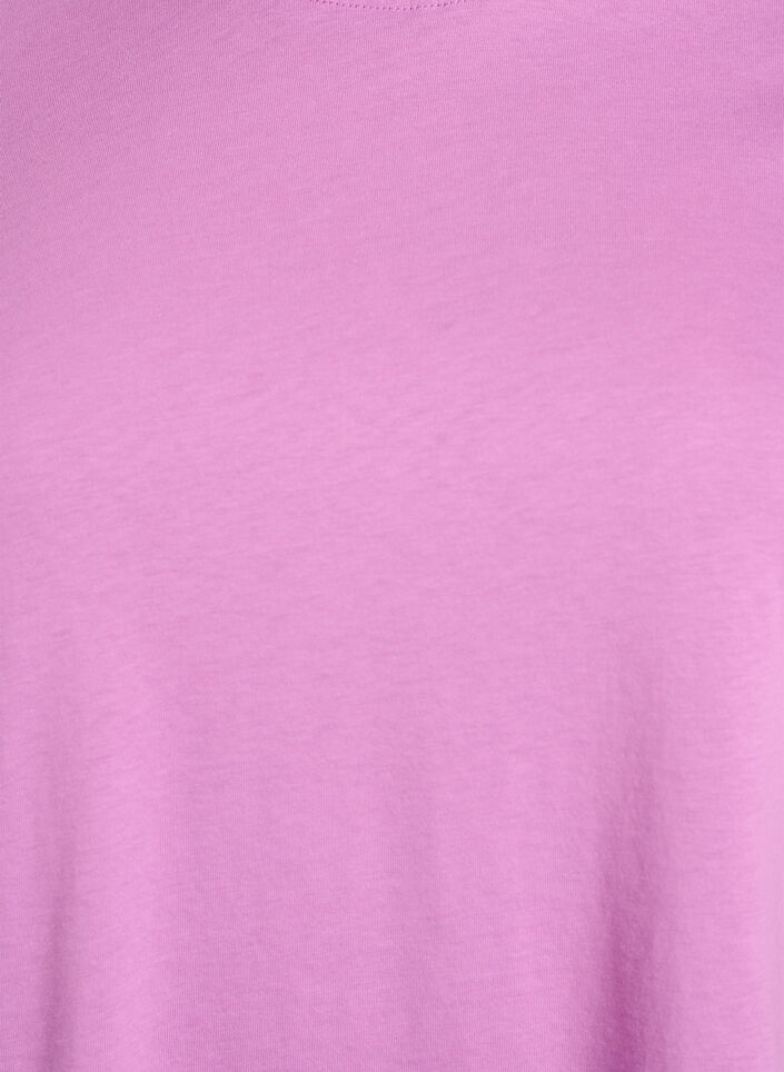 Basis t-shirt i bomuld med rund hals, Lilla, Packshot image number 2