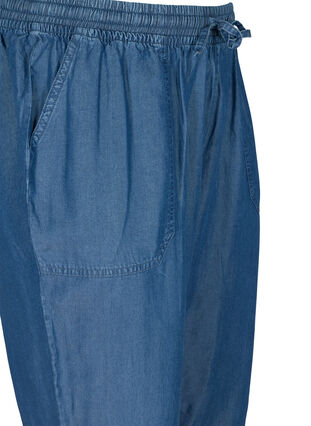 Løse bukser i med lommer, Medium Blue Denim, Packshot image number 2