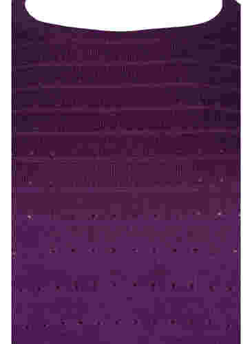Strukturmønstret strikbluse med rund hals, Amaranth Purple, Packshot image number 2