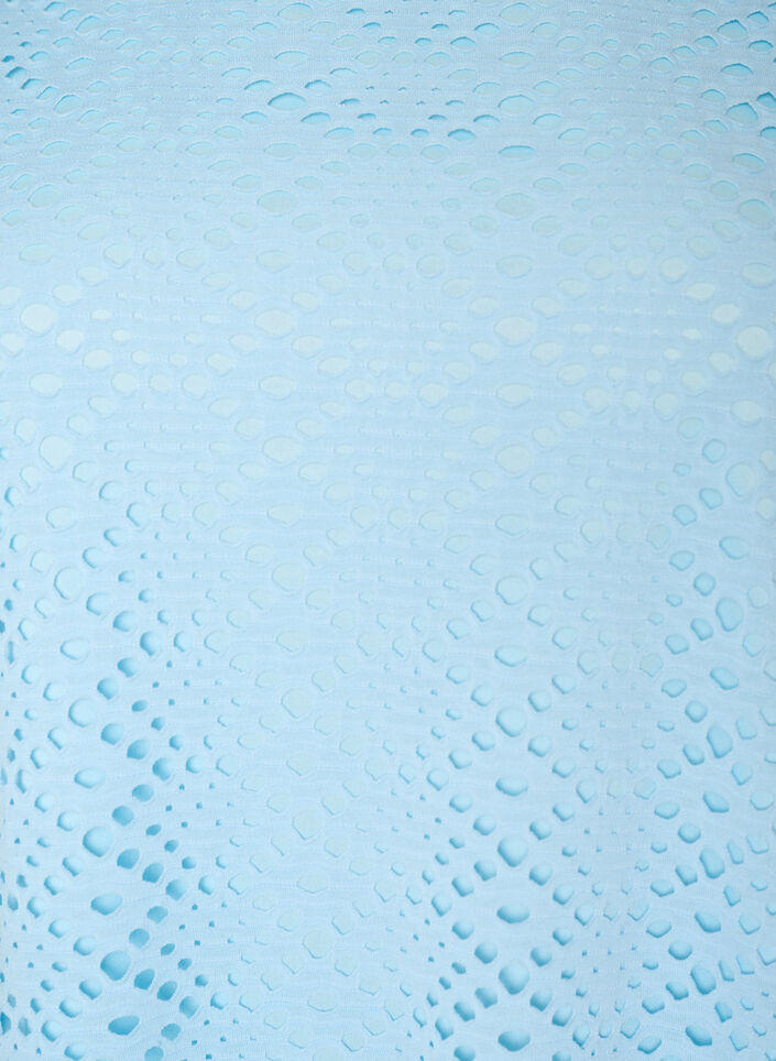 Kn&aelig;lang kjole med hulm&oslash;nster og korte &aelig;rmer, Bl&aring;, Packshot image number 2