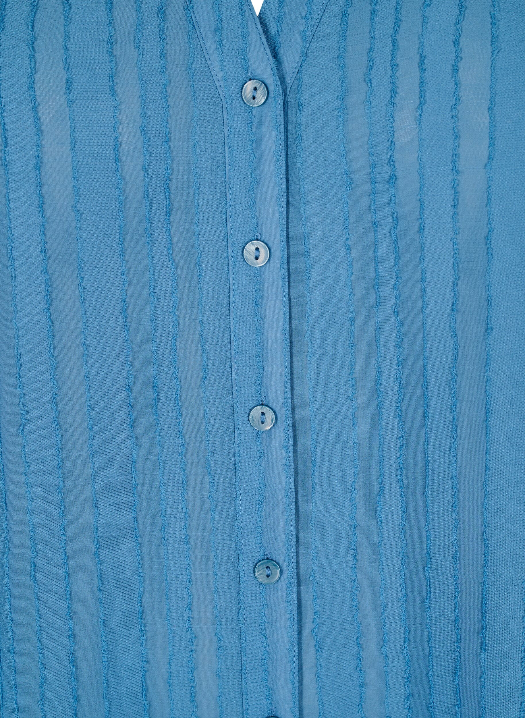 Zizzi Skjortebluse med transparent striber, Bl&aring;, Packshot image number 2