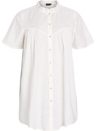 A-formet tunika med korte ærmer og knapper, Vanilla