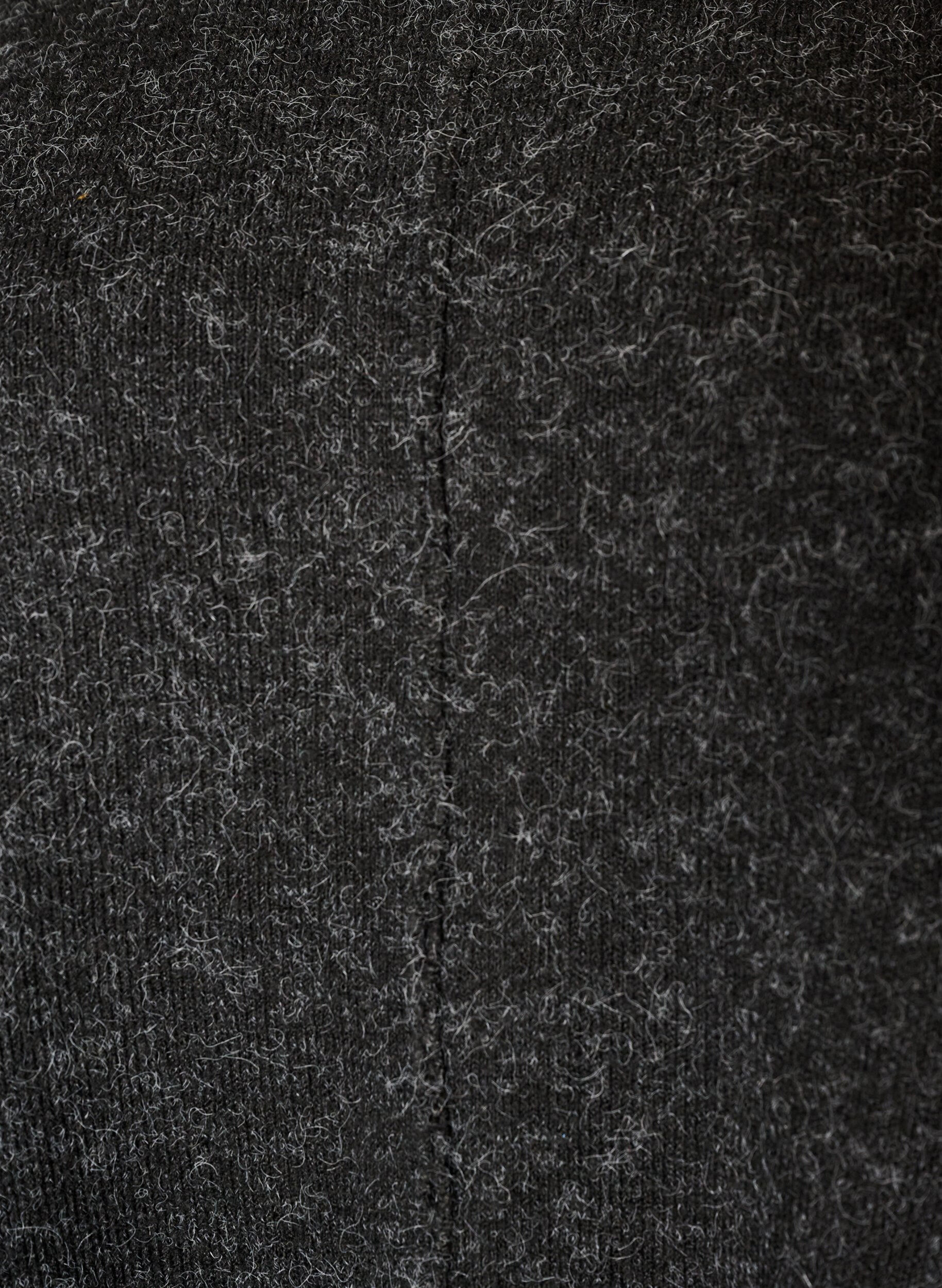 ZizziStrikket poncho med rund hals, Gr&aring;, Packshot image number 2
