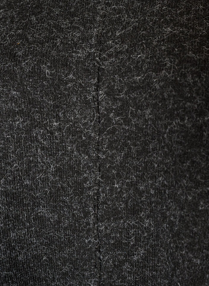 Strikket poncho med rund hals, Gr&aring;, Packshot image number 2