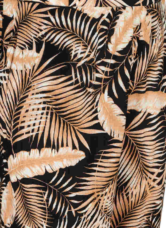 Cropped viskose bukser med print, Leaf AOP, Packshot image number 2