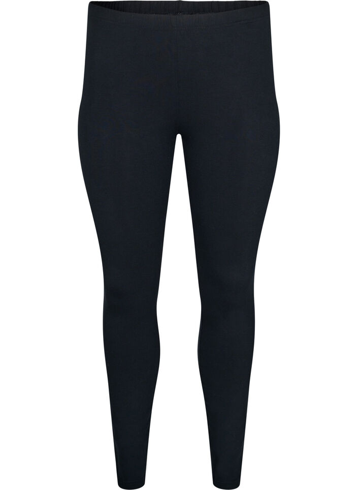 Basis leggings med ekstra l&aelig;ngde, Sort, Packshot image number 0