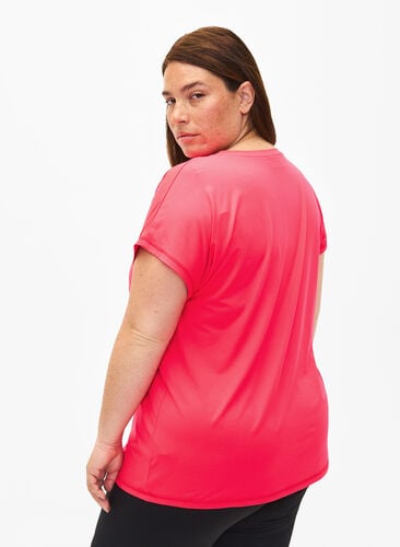 Kortærmet trænings t-shirt, Neon Diva Pink, Model image number 1