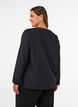 Skjortebluse med broderie anglaise, Sort, Model image number 2