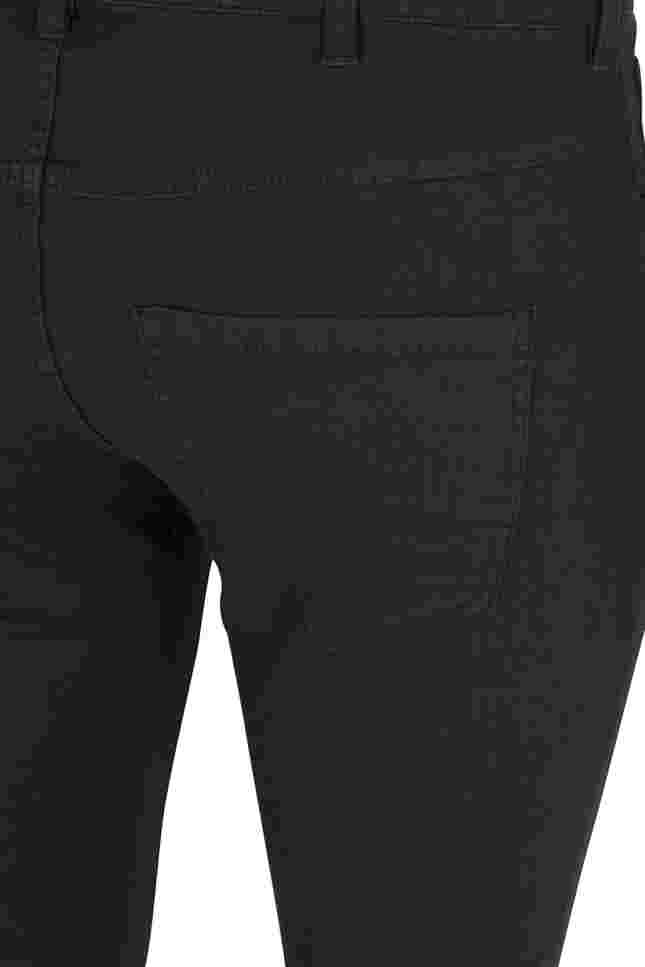 Højtaljede super slim Amy jeans, Black, Packshot image number 2