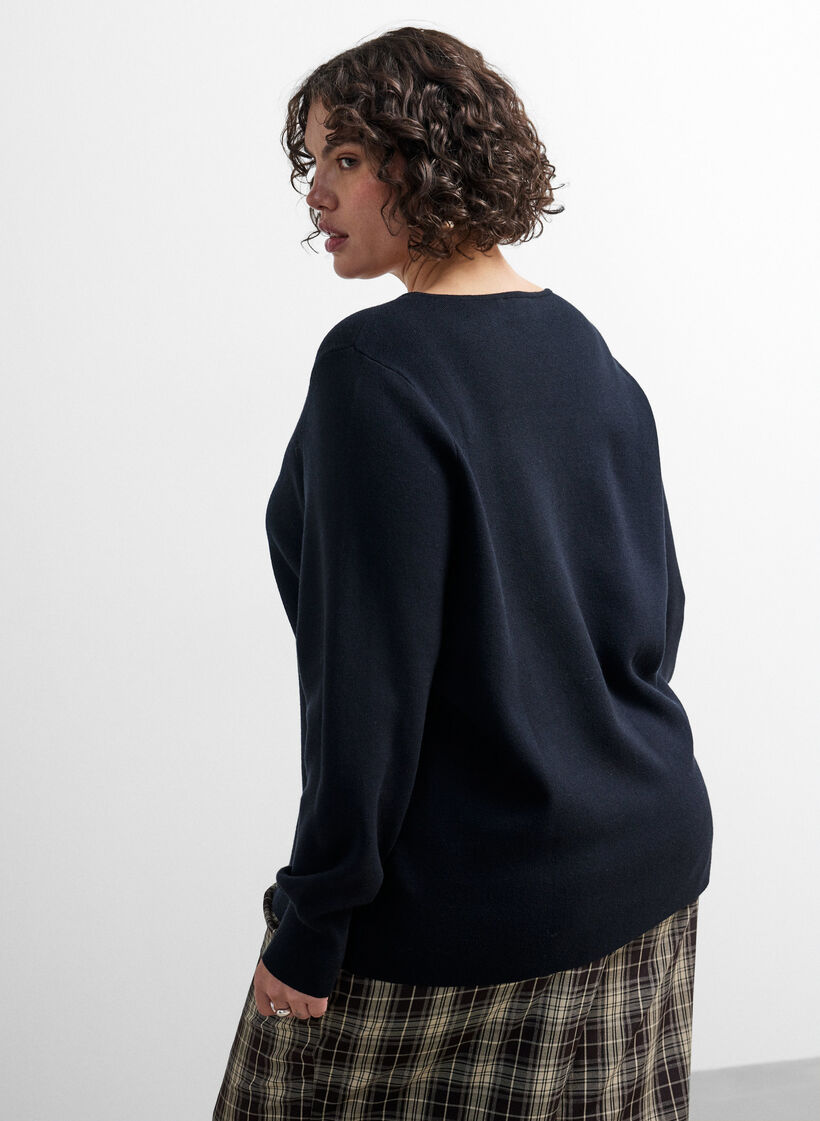 Cardigan med 2-vejslynl&aring;s, Sort, Model image number 2