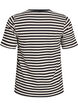 Stribet t-shirt med ribstruktur, Sort, Packshot image number 1
