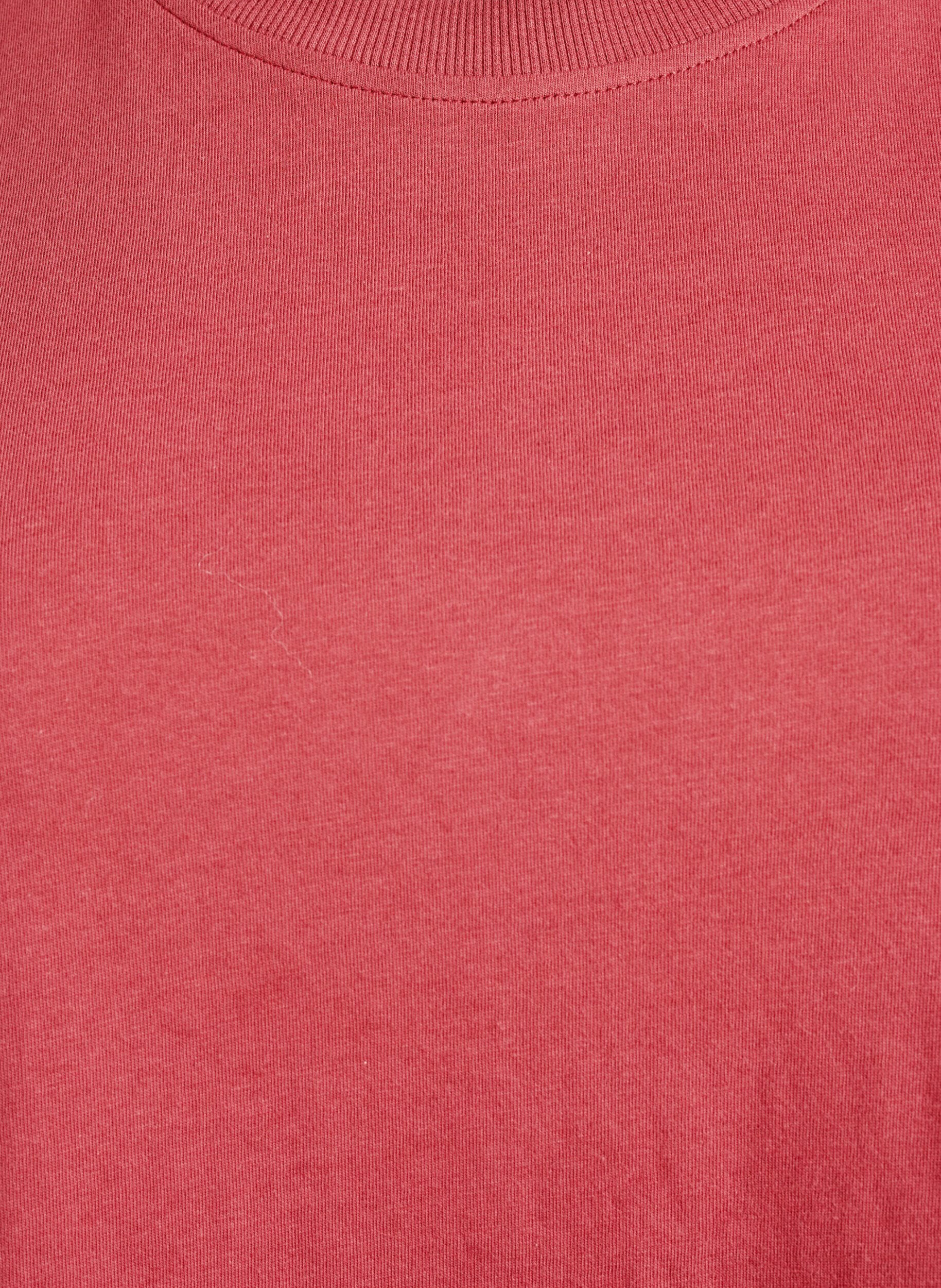 ZizziBasis t-shirt i bomuld med rund hals , R&oslash;d, Packshot image number 2