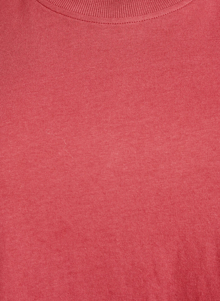 Basis t-shirt i bomuld med rund hals , R&oslash;d, Packshot image number 2