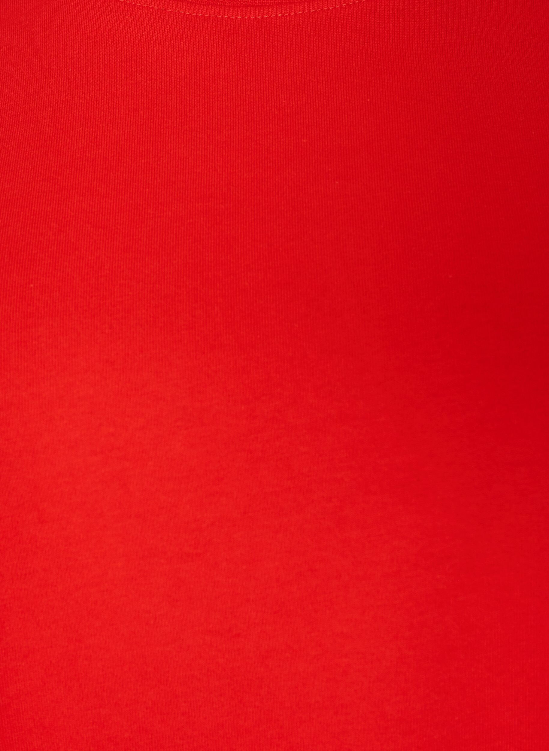 ZizziBoxy T-shirt i bomuld, R&oslash;d, Packshot image number 2