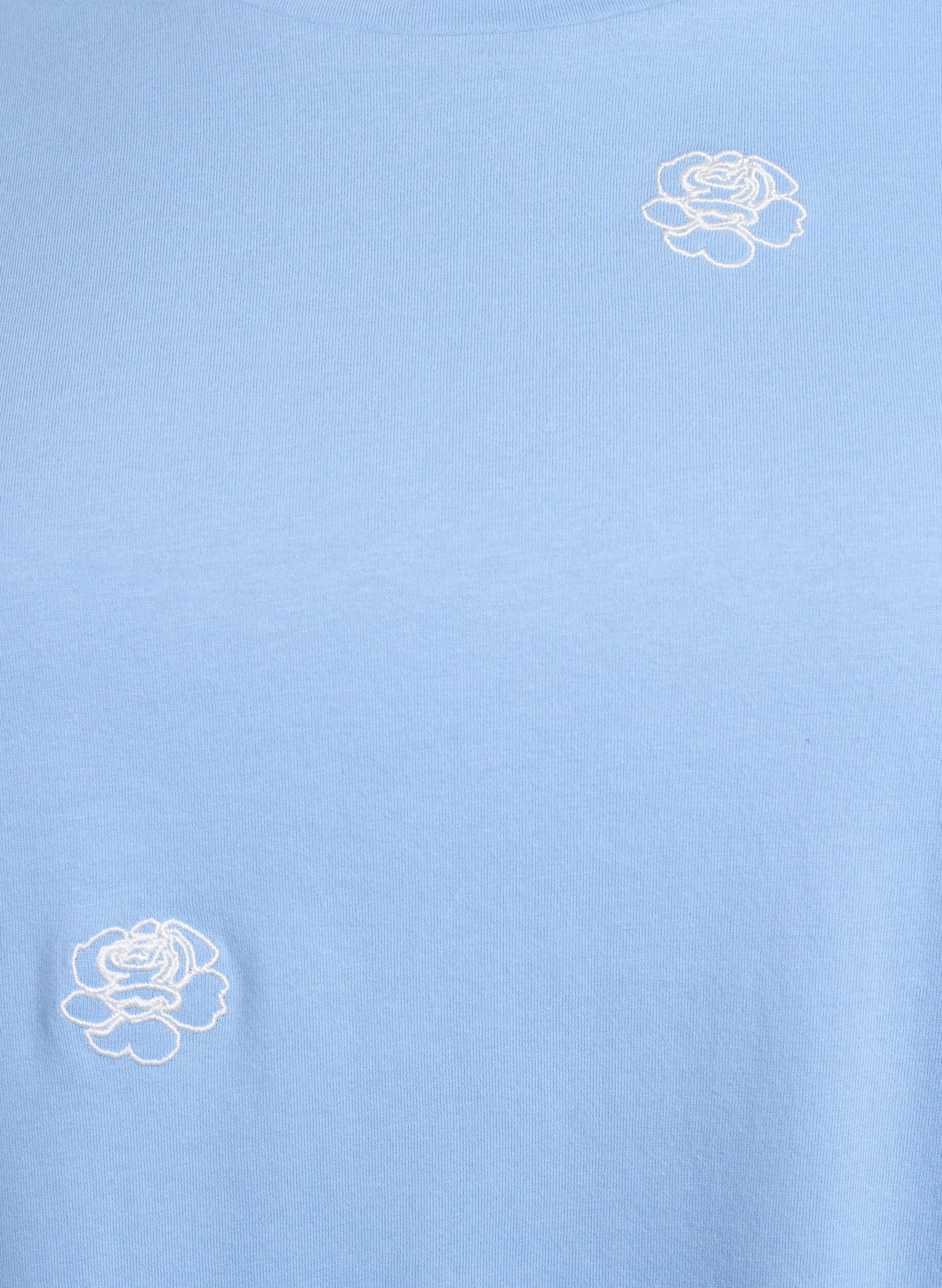 ZizziT-shirt i &oslash;kologisk bomuld med broderede motiver, Bl&aring;, Packshot image number 2