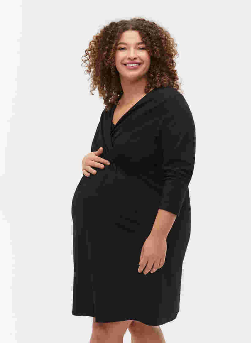 Graviditetskjole i bomuld, Black, Model