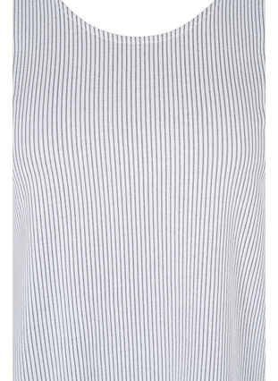 Stribet bluse med 3/4 ærmer, Dusty Olive Stripe, Packshot image number 2