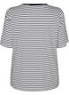 T-shirt med TENCEL™ Lyocell og striber, Hvid, Packshot image number 1