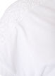 T-shirt i bomuld med crochetdetalje, Hvid, Packshot image number 3