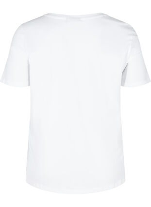 Kortærmet t-shirt med print, White Flamingo, Packshot image number 1