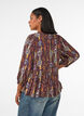 Bluse med paisleyprint og sn&oslash;redetalje, Lilla, Model image number 2