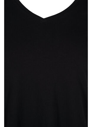 Basis t-shirt med v-hals, Black, Packshot image number 2