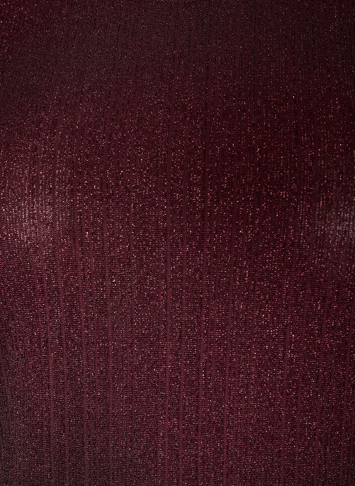 Bluse med lodret struktur og glittertr&aring;d, R&oslash;d, Packshot image number 2