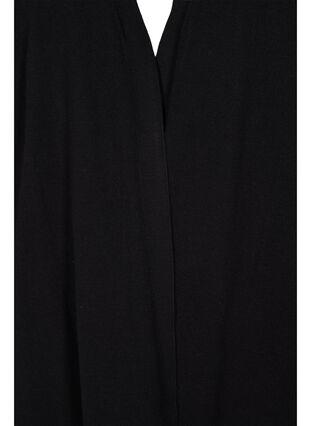 Strikket cardigan med slids og rib, Black, Packshot image number 2