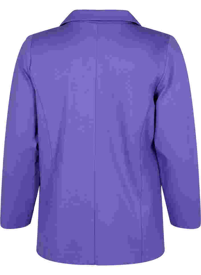 Enkel blazer med knaplukning, Ultra Violet, Packshot image number 1