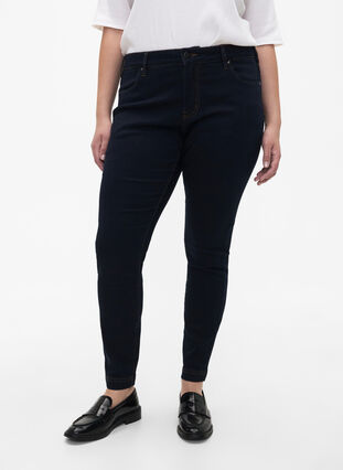 Viona jeans med regulær talje, Unwashed, Model image number 2
