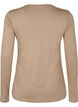 Lang&aelig;rmet bluse i uld og viskose, Brun, Packshot image number 1