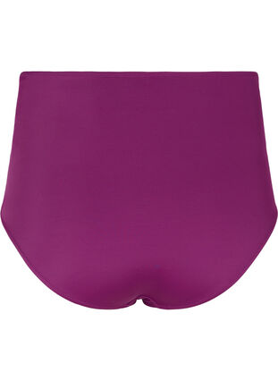 Højtaljet bikini trusse med draperinger, Dark Purple, Packshot image number 1