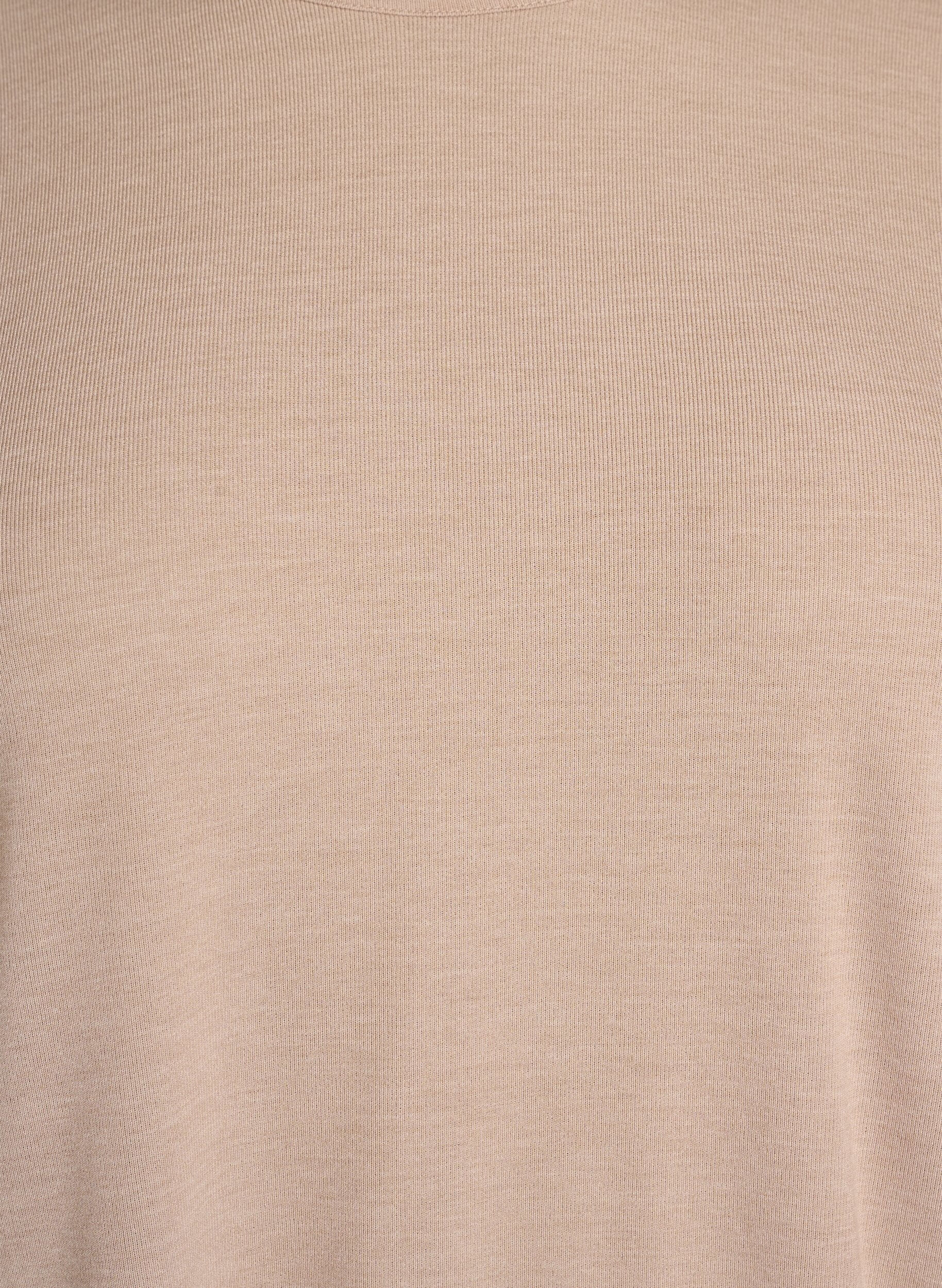 ZizziJerseybluse med 3/4 &aelig;rmer, Beige, Packshot image number 2