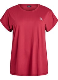 Ensfarvet tr&aelig;nings t-shirt, R&oslash;d