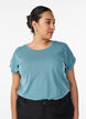 Kort&aelig;rmet t-shirt i bomuldsblanding, Bl&aring;, Model image number 0