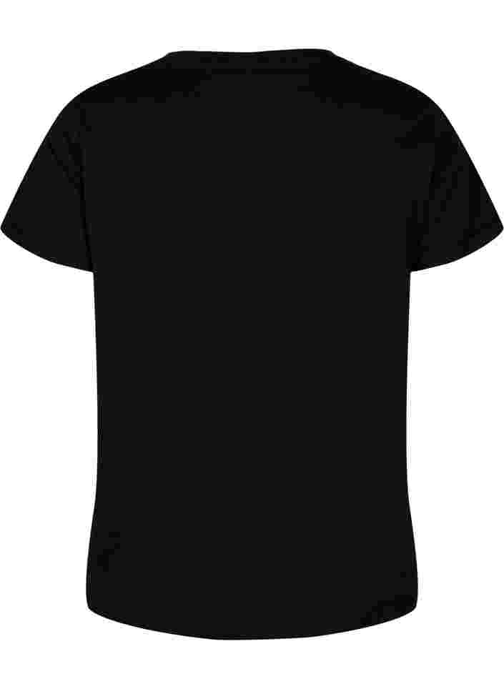 Trænings t-shirt med print, Black w. Copper Foil, Packshot image number 1