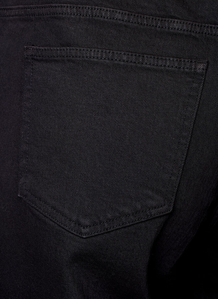 Wide leg jeans med h&oslash;j talje, Sort, Packshot image number 2