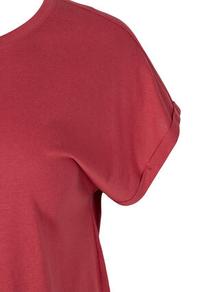 Kortærmet t-shirt i bomuld, Earth Red, Packshot image number 2