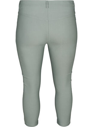 Tætsiddende 3/4 bukser med lynlåse, Slate Gray, Packshot image number 1