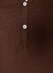 T-shirt med knapdetalje, Brun, Packshot image number 2