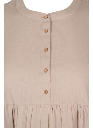 Kortærmet tunika med knapper, Simply Taupe, Packshot image number 2